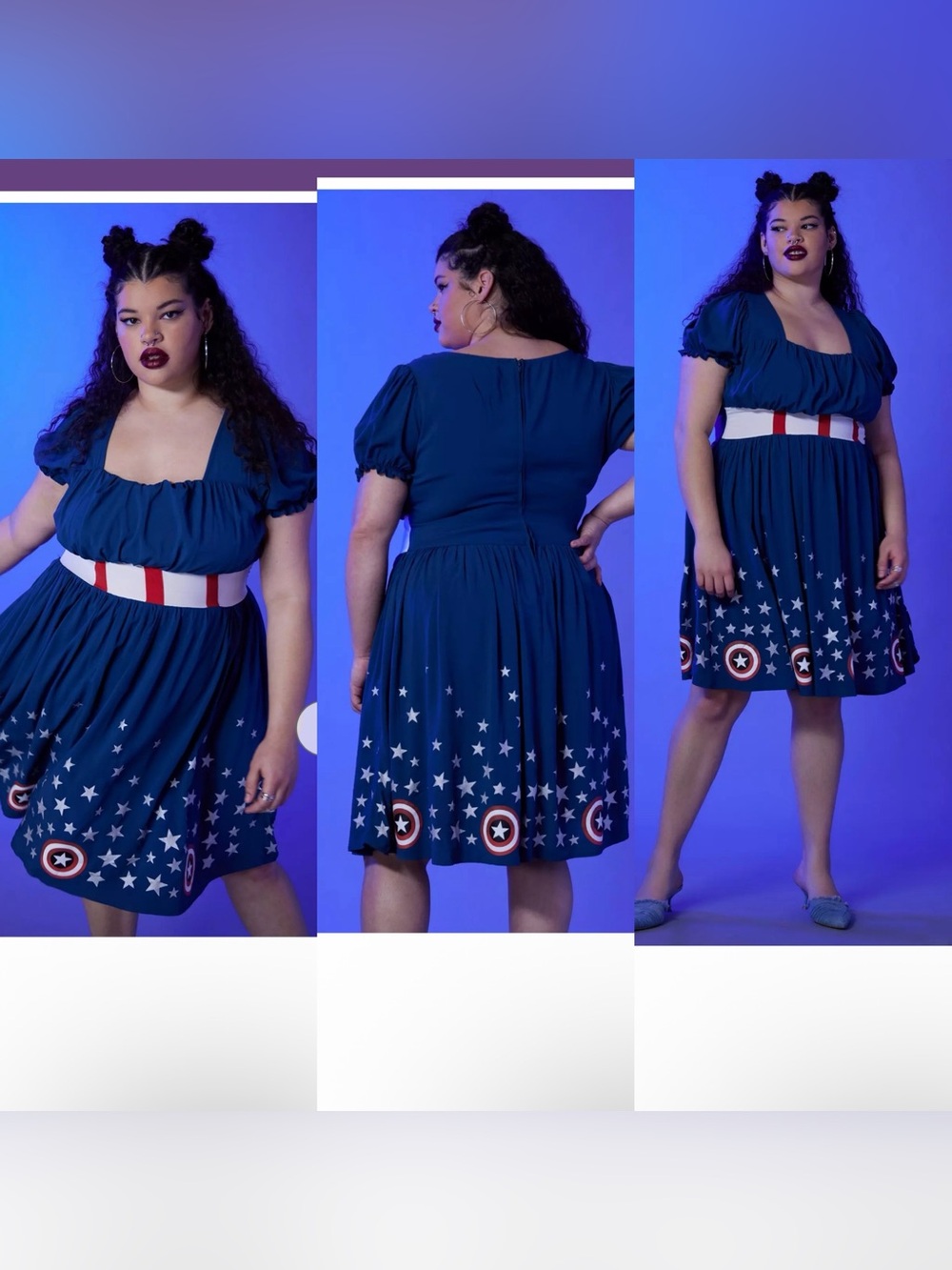 ⭐️2/$77⭐️Her Universe Marvel Captain America
Shield Retro Dress